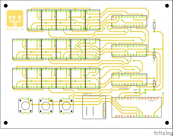 Fritzing Leiterplatten Layout oben