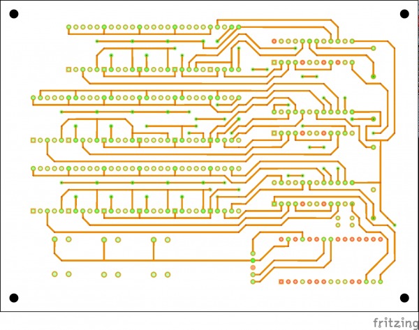 Fritzing Leiterplatten Layout unten